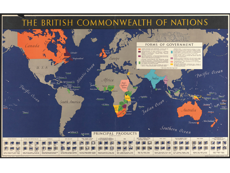 Carte du Commonwealth 1947