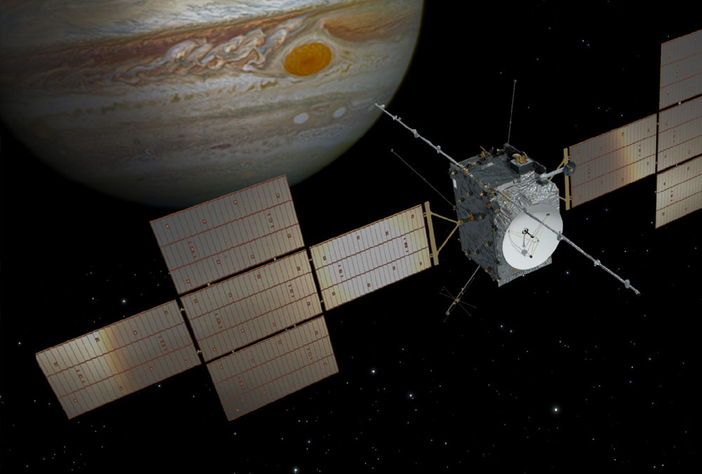 La sonde spatiale Juice de l’ESA en route vers Jupiter avec du savoir-faire suisse embarqué